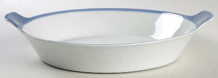 Ribbons Blue (White Background) 11" Augratin