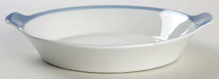 Ribbons Blue (White Background) 8" Augratin
