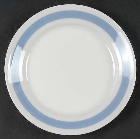 Ribbons Blue (White Background) Bread & Butter Plate