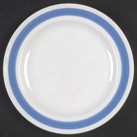 Ribbons Blue (White Background) Salad Plate