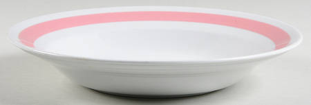 Ribbons Pink Large Rim Soup Bowl