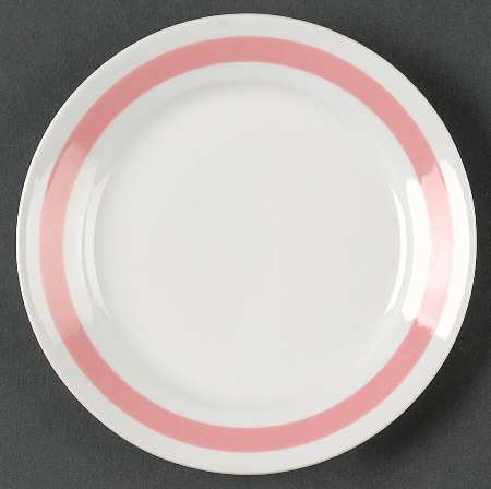 Ribbons Pink Bread & Butter Plate