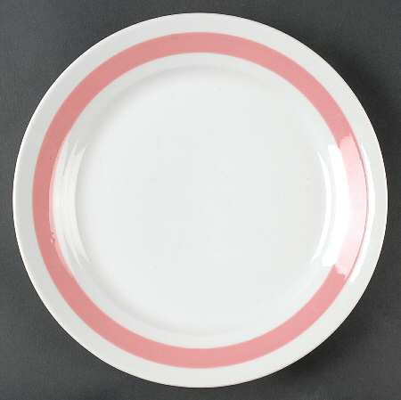 Ribbons Pink Dinner Plate