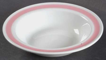 Ribbons Pink Rim Cereal Bowl