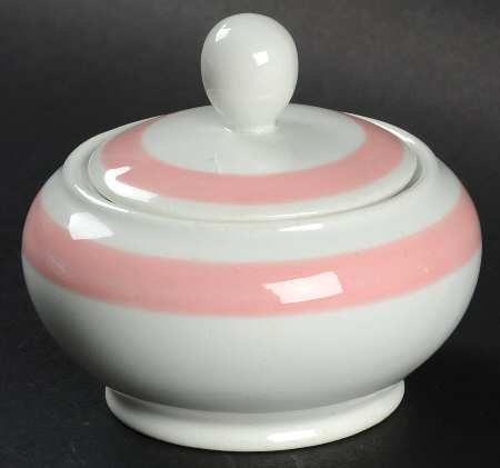 Ribbons Pink Mini Sugar Bowl & Lid