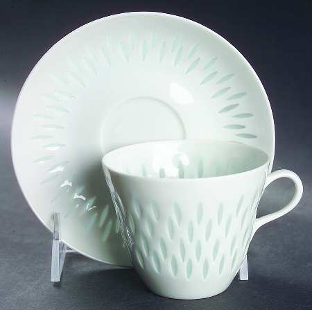 Rice (Grains) Flat Cup & Saucer Set