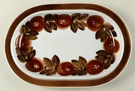 Rosmarin Brown 14" Oval Serving Platter
