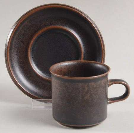 Ruska Flat Demitasse Cup & Saucer Set