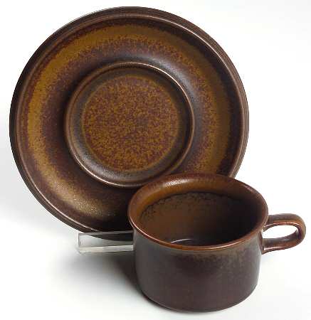 Ruska Flat Demitasse Cup & Saucer Set