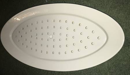 Teema Off White 23" Fish Platter & Strainer 23"