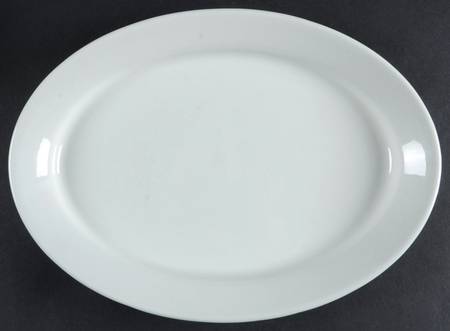 Teema Off White 12" Oval Serving Platter