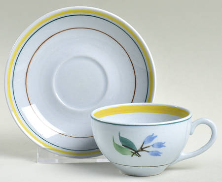 Windflower Flat Demitasse Cup & Saucer Set