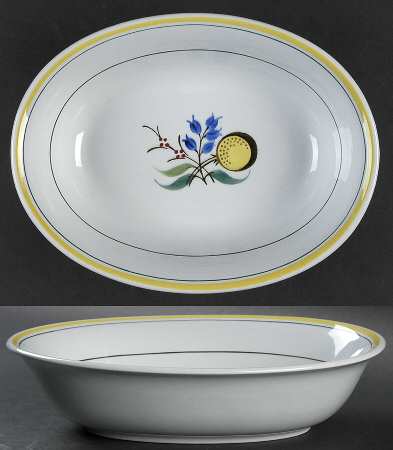 Windflower 9" Oval Vegetable Bowl by Arabia of Finland