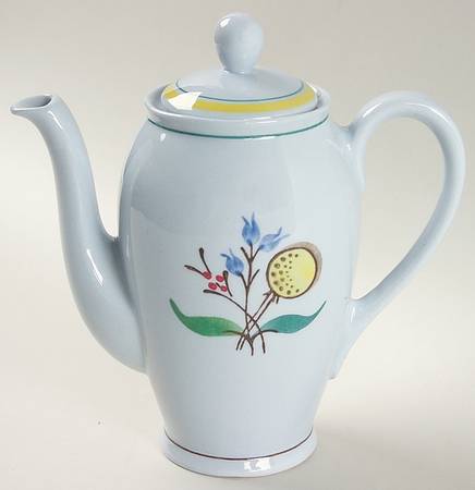 Windflower Individual Coffee Pot & Lid