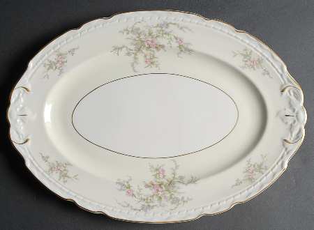 Old Rose 15" Oval Serving Platter