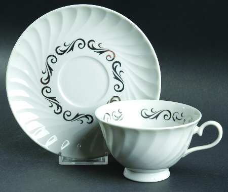 Silver Wreath Footed Cup & Saucer Set