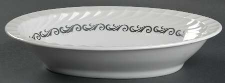 Silver Wreath 11" Oval Vegetable Bowl