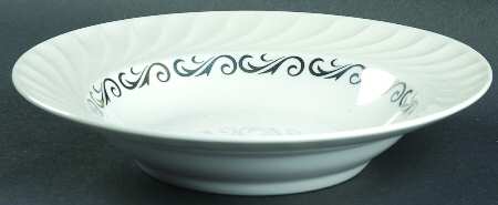 Silver Wreath Rim Soup Bowl