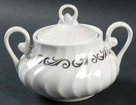Silver Wreath Sugar Bowl & Lid