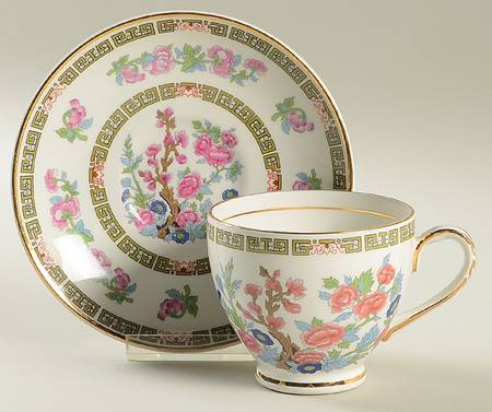 Famel Rose Flat Cup & Saucer Set