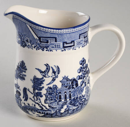Willow (Blue Trim) Creamer