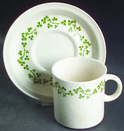 Wild Shamrock Mug/Cup & Saucer Set