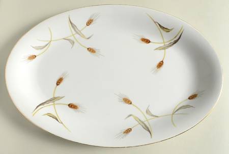 Golden Wheat 14" Oval Serving Platter