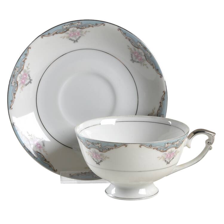 Romance Footed Cup & Saucer Set