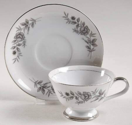 Rosalie Footed Cup & Saucer Set