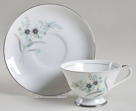Saxony Footed Cup & Saucer Set