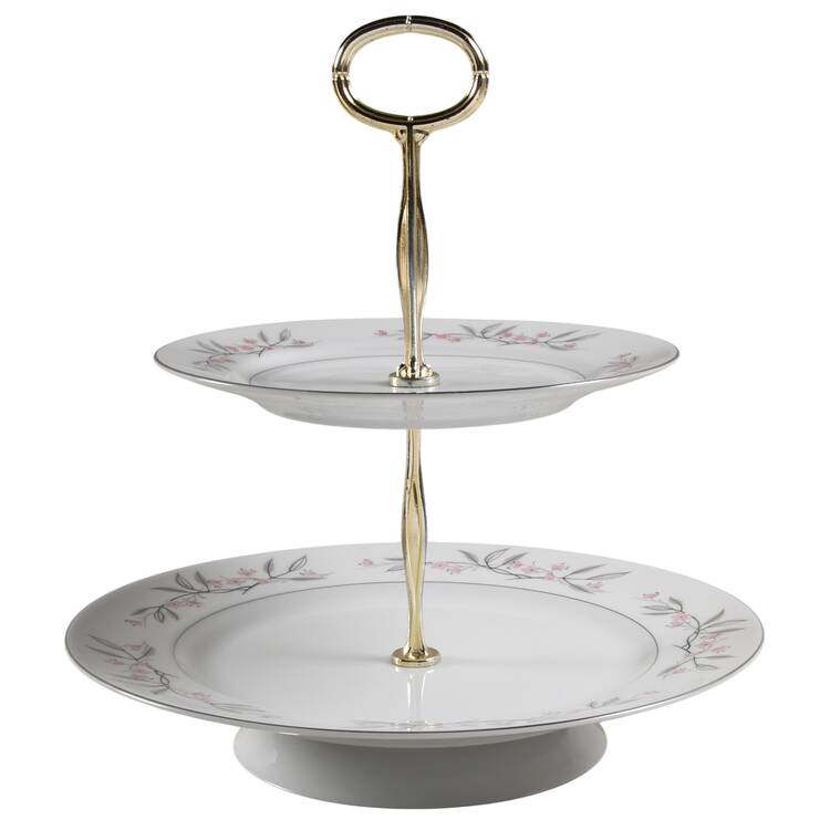 Sherwood 11 1/4"  2 Tier Footed Serving Tray (DP,SP,FR) HC
