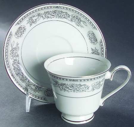 Sterling Footed Cup & Saucer Set