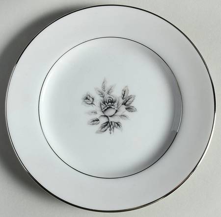 White Rose Bread & Butter Plate