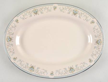 Blue Versailles 16" Oval Serving Platter