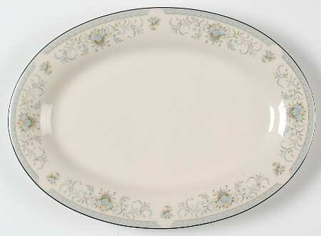 Blue Versailles 12" Oval Serving Platter