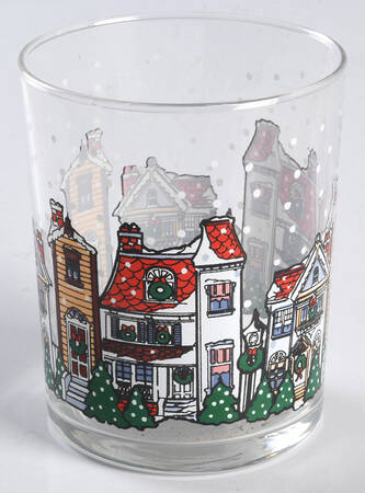 Holiday Village 8 Oz Glassware Old Fashioned