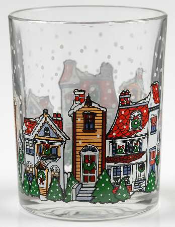 Holiday Village 12 Oz Glassware Double Old Fashioned