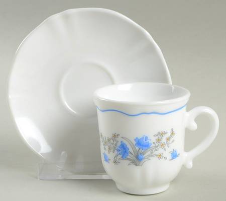 Romantique Flat Demitasse Cup & Saucer Set