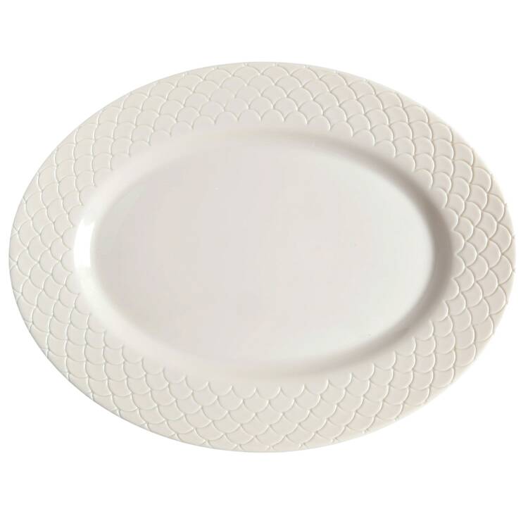 Romane Ivory 13" Oval Serving Platter by Arcopal