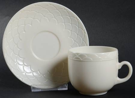 Romane Ivory Flat Cup & Saucer Set