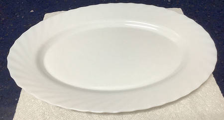 Trianon White 13" Oval Serving Platter