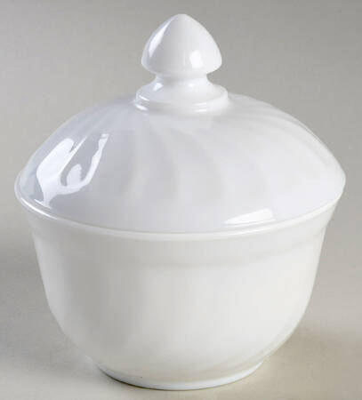 Trianon White Sugar Bowl & Lid