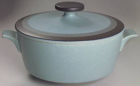 Navajo Blue 2 Qt Round Covered Casserole