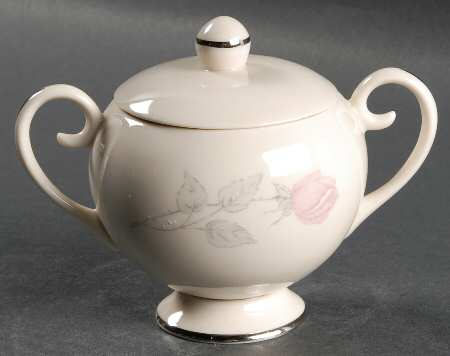 Champagne Rose Sugar Bowl & Lid