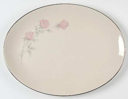 Champagne Rose 14" Oval Serving Platter