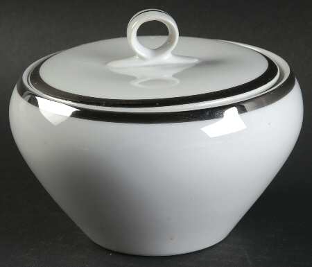 Royal Platinum (White) Sugar Bowl & Lid