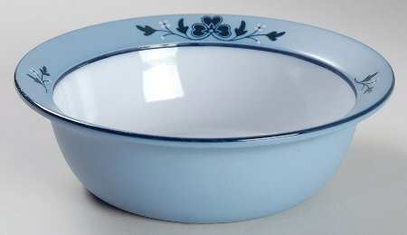 Celebration Blue Rim Cereal Bowl