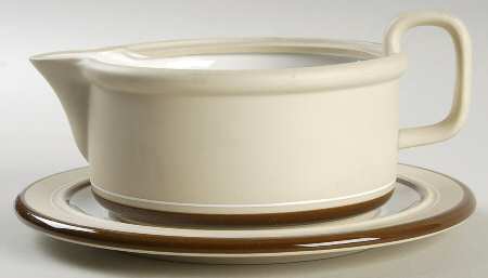 Genesis Beige Gravy Boat & Underplate