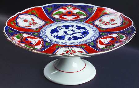 Imari 10" Diameter Pedestal Cake Stand