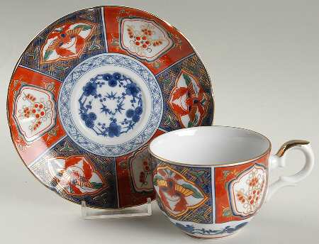 Imari Flat Cup & Saucer Set